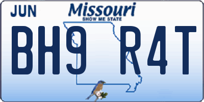 MO license plate BH9R4T