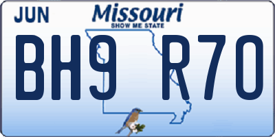 MO license plate BH9R7O