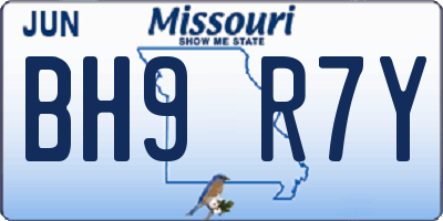 MO license plate BH9R7Y