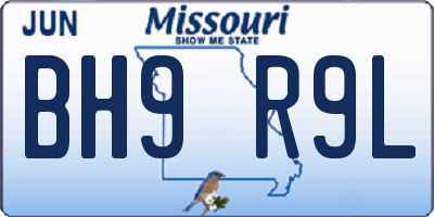 MO license plate BH9R9L
