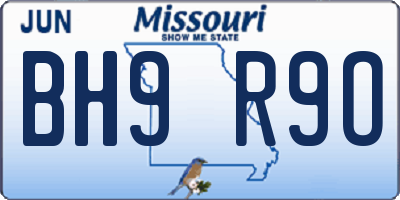 MO license plate BH9R9O