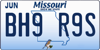 MO license plate BH9R9S