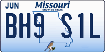 MO license plate BH9S1L