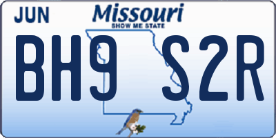 MO license plate BH9S2R