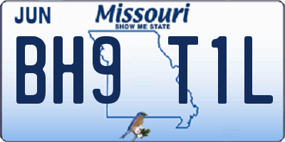 MO license plate BH9T1L