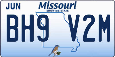MO license plate BH9V2M