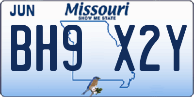MO license plate BH9X2Y