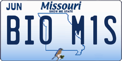 MO license plate BI0M1S