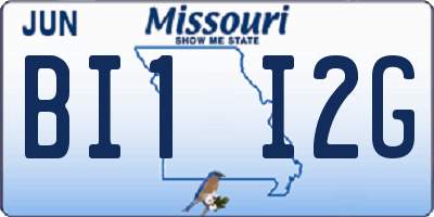 MO license plate BI1I2G