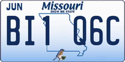 MO license plate BI1Q6C