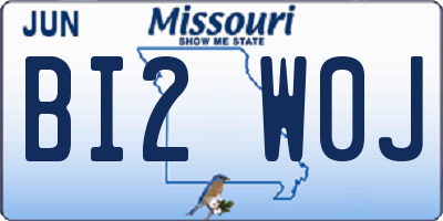 MO license plate BI2W0J