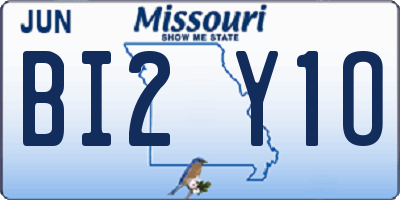 MO license plate BI2Y1O