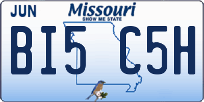 MO license plate BI5C5H