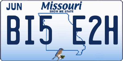 MO license plate BI5E2H