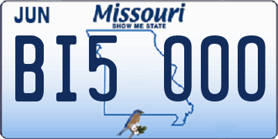 MO license plate BI5O0O