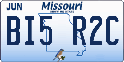 MO license plate BI5R2C