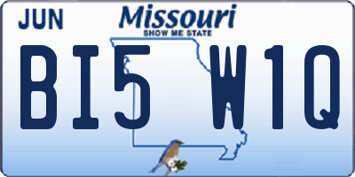 MO license plate BI5W1Q