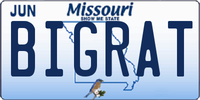 MO license plate BIGRAT