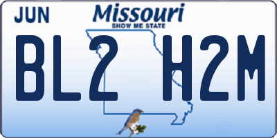 MO license plate BL2H2M