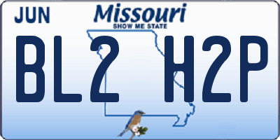MO license plate BL2H2P