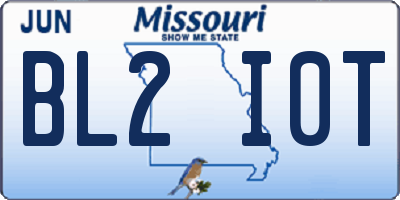 MO license plate BL2I0T