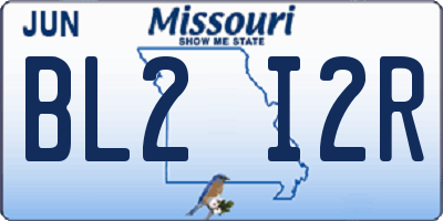 MO license plate BL2I2R