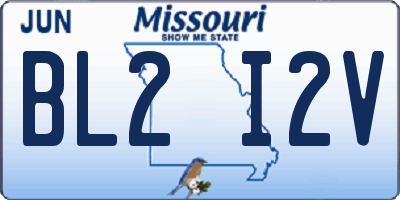 MO license plate BL2I2V