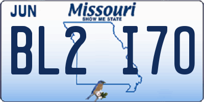 MO license plate BL2I7O