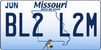 MO license plate BL2L2M