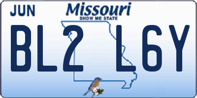 MO license plate BL2L6Y