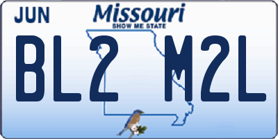 MO license plate BL2M2L