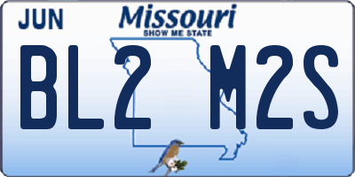MO license plate BL2M2S