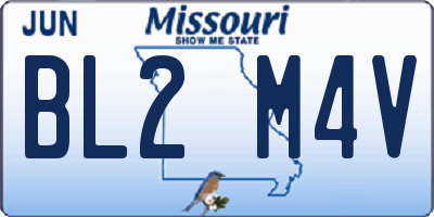 MO license plate BL2M4V