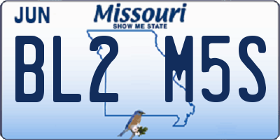 MO license plate BL2M5S