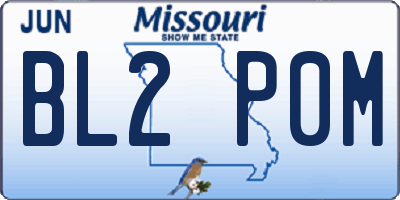 MO license plate BL2P0M
