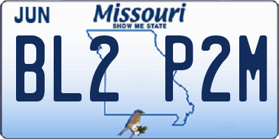 MO license plate BL2P2M