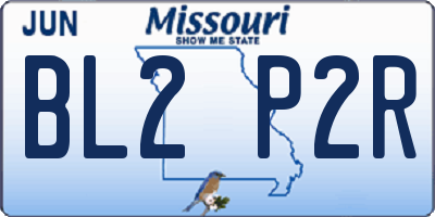 MO license plate BL2P2R