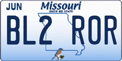 MO license plate BL2R0R