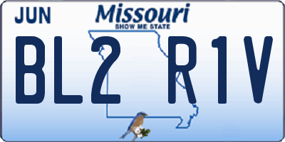 MO license plate BL2R1V