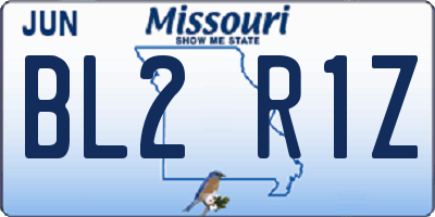 MO license plate BL2R1Z