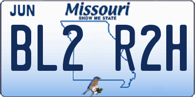 MO license plate BL2R2H