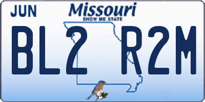 MO license plate BL2R2M