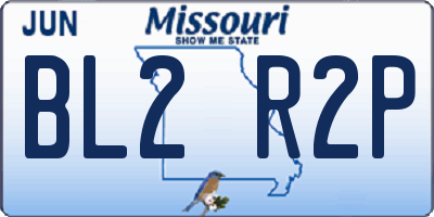MO license plate BL2R2P