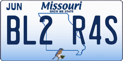 MO license plate BL2R4S