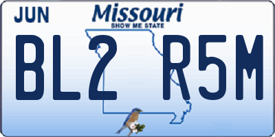 MO license plate BL2R5M
