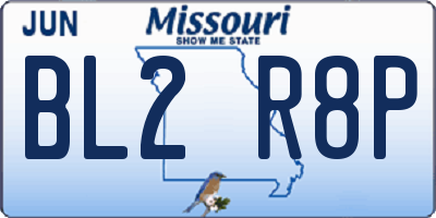 MO license plate BL2R8P