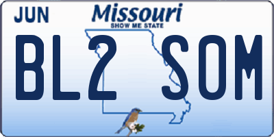 MO license plate BL2S0M