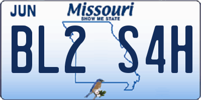 MO license plate BL2S4H