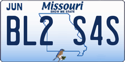 MO license plate BL2S4S