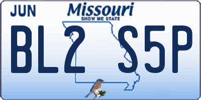 MO license plate BL2S5P